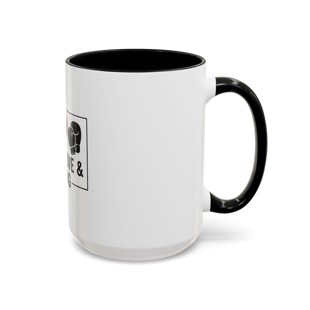 Peace Love & Boxing Mug | Accent Coffee Mug