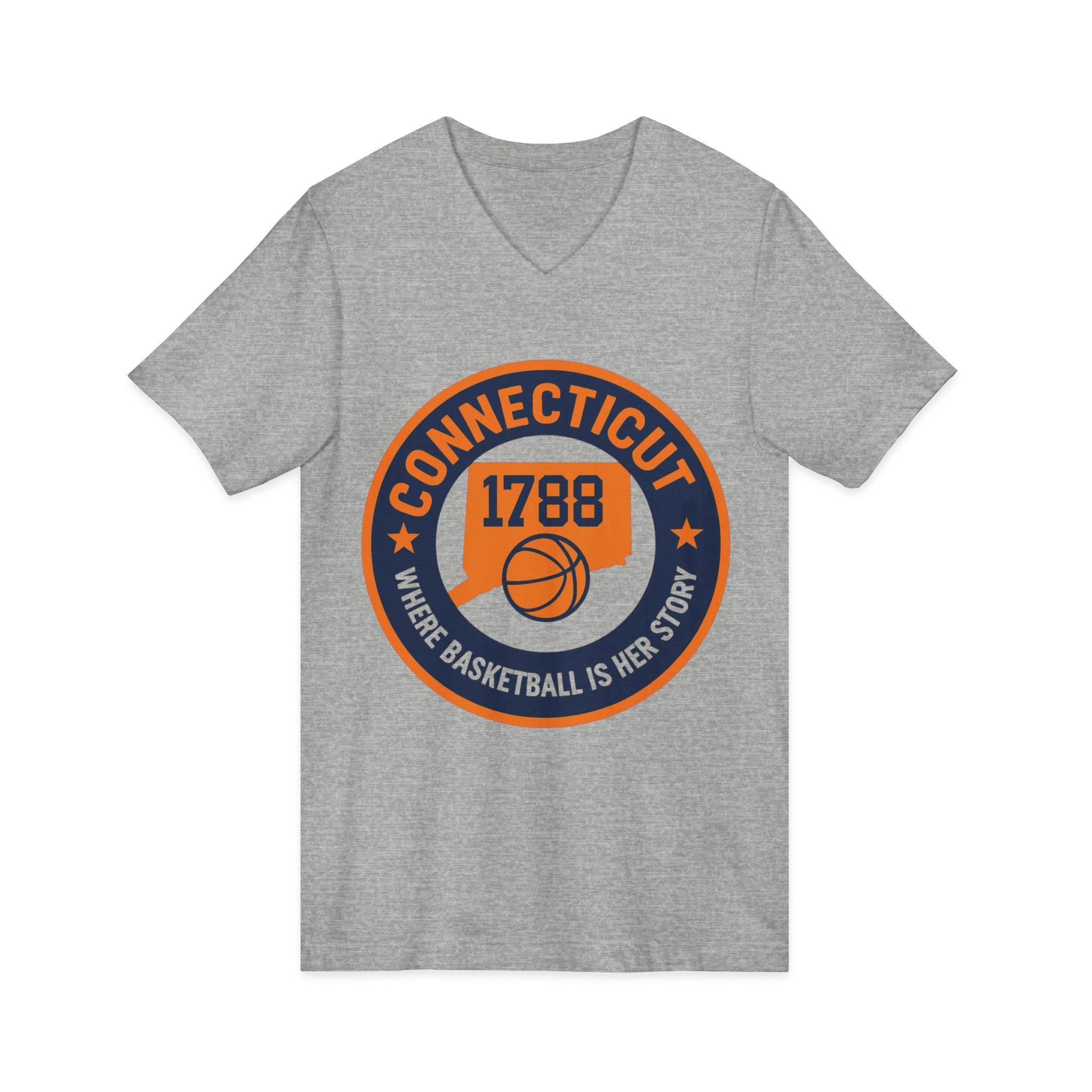 Connecticut Basketball V-Neck Tee - Celebrate Your Love for the Game!