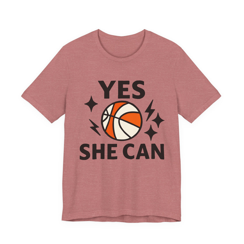 Yes, She Can Basketball Unisex Tee