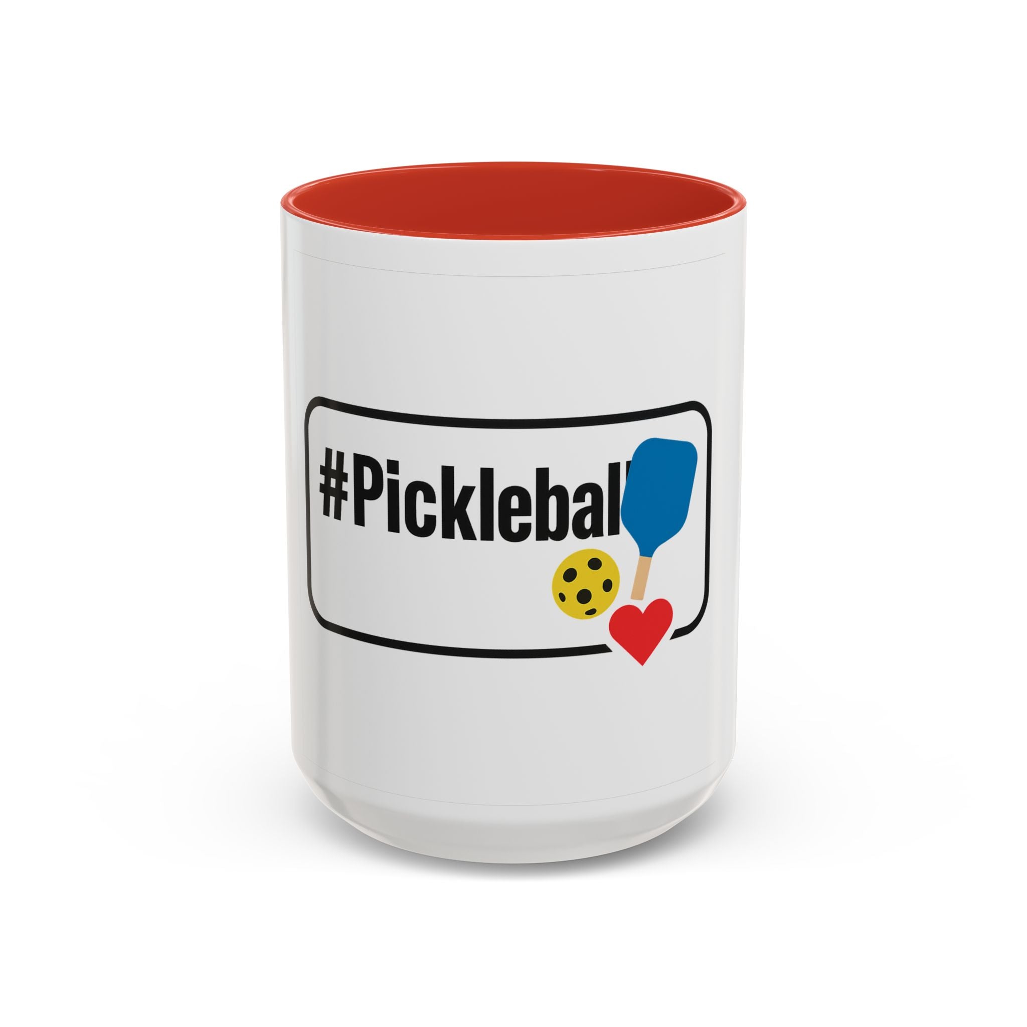 #Pickleball Accent Coffee Mug — Pickleball Paddle & Ball Design (11/15 oz)