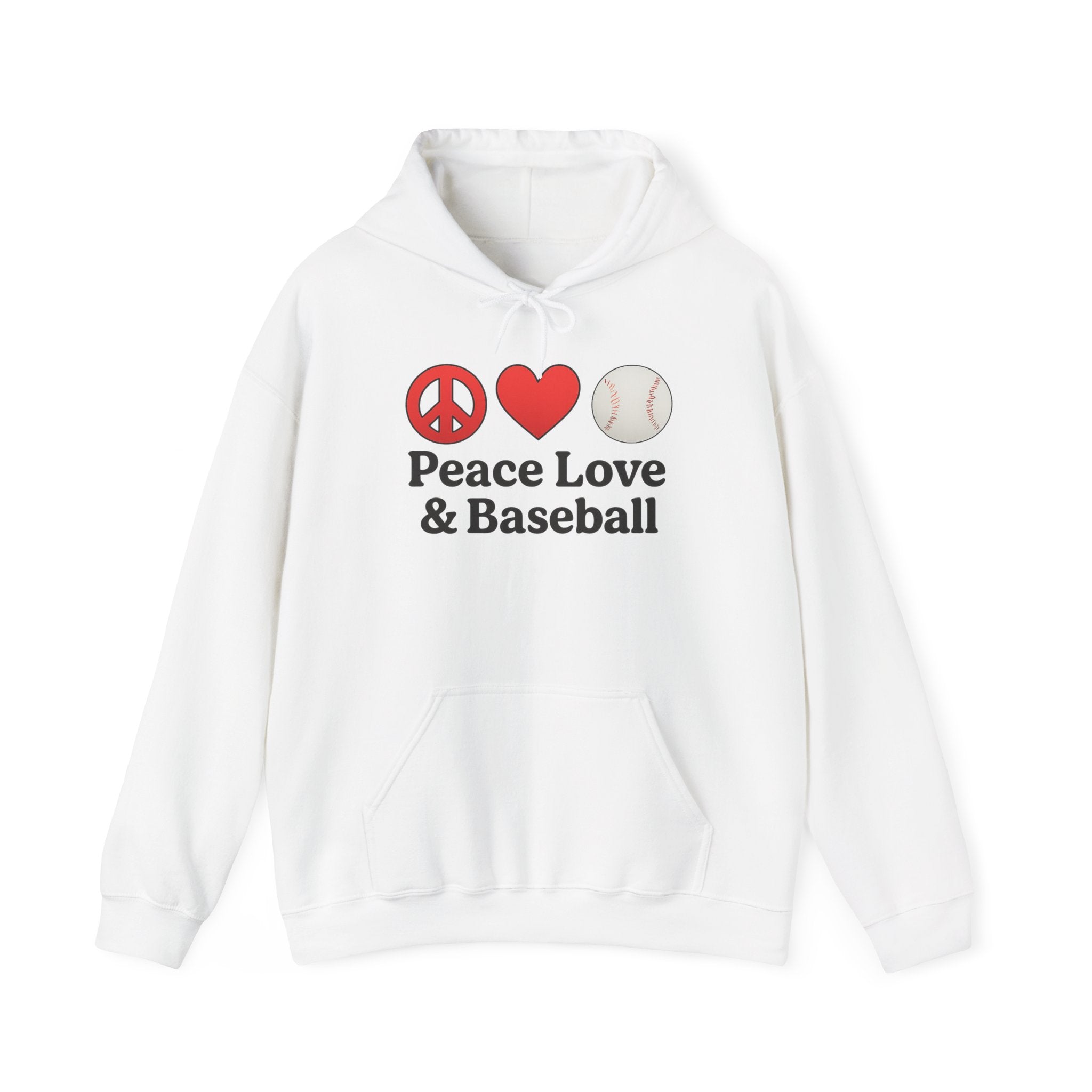 Peace Love & Baseball Hoodie