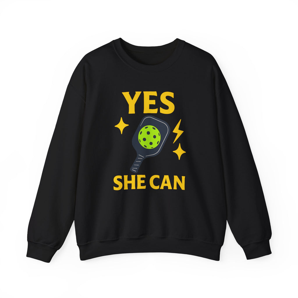 Yes, She Can Pickleball Sweatshirt, Unisex Crewneck