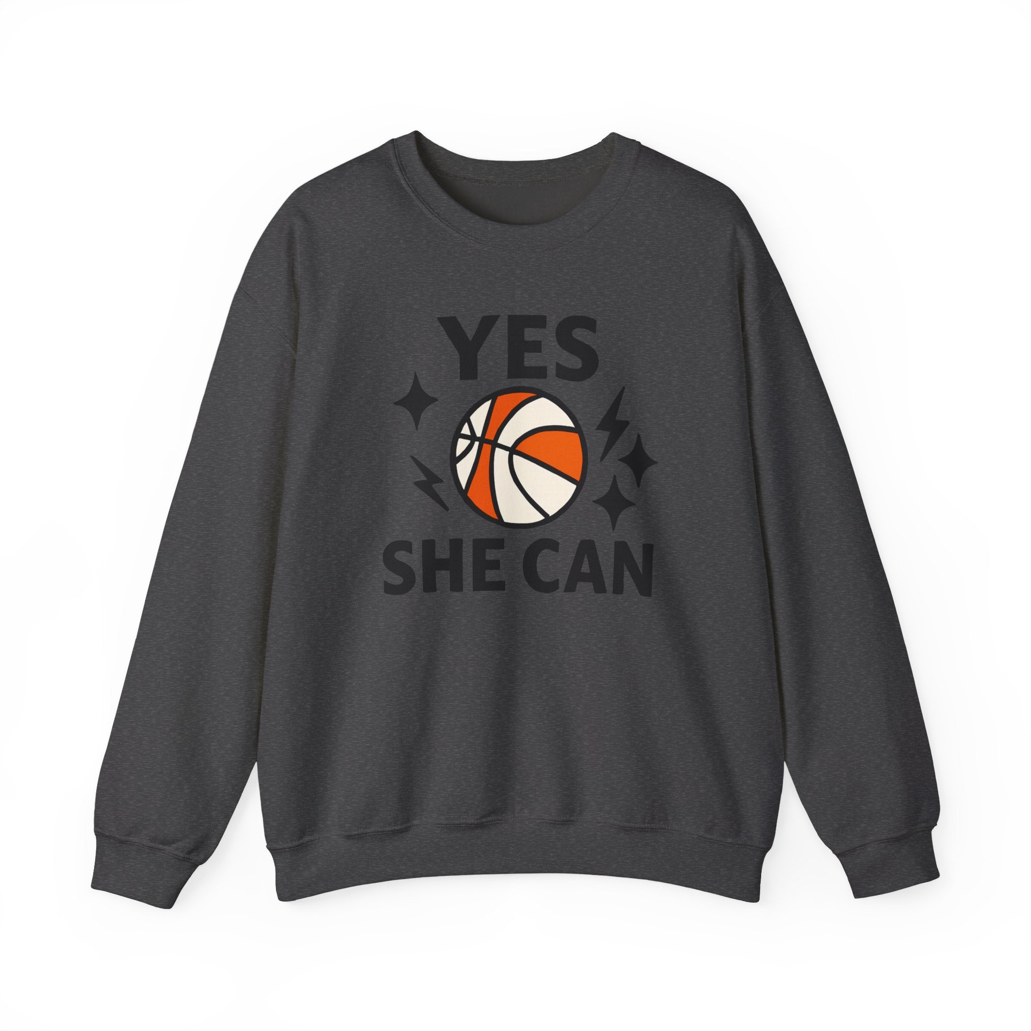 Yes, She Can Basketball Sweatshirt, Unisex Crewneck