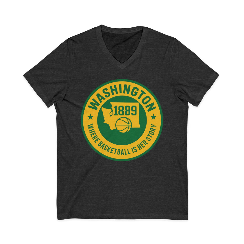Washington Basketball V-Neck Tee - Celebrate Her Story