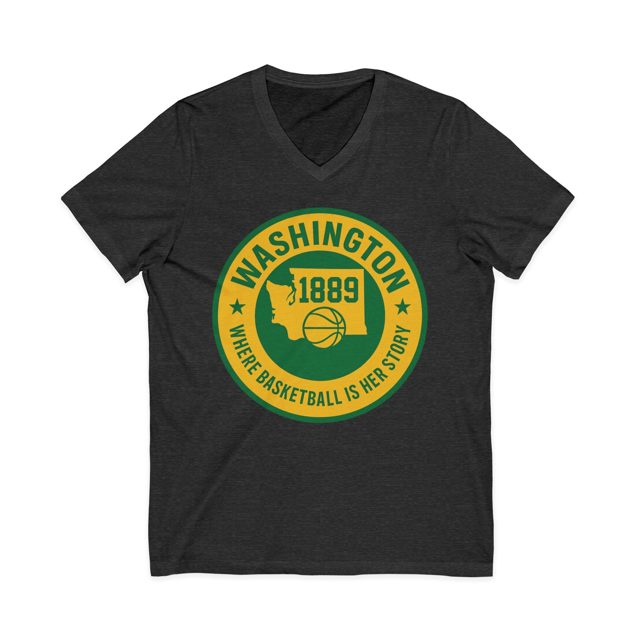 Washington Basketball V-Neck Tee - Celebrate Her Story