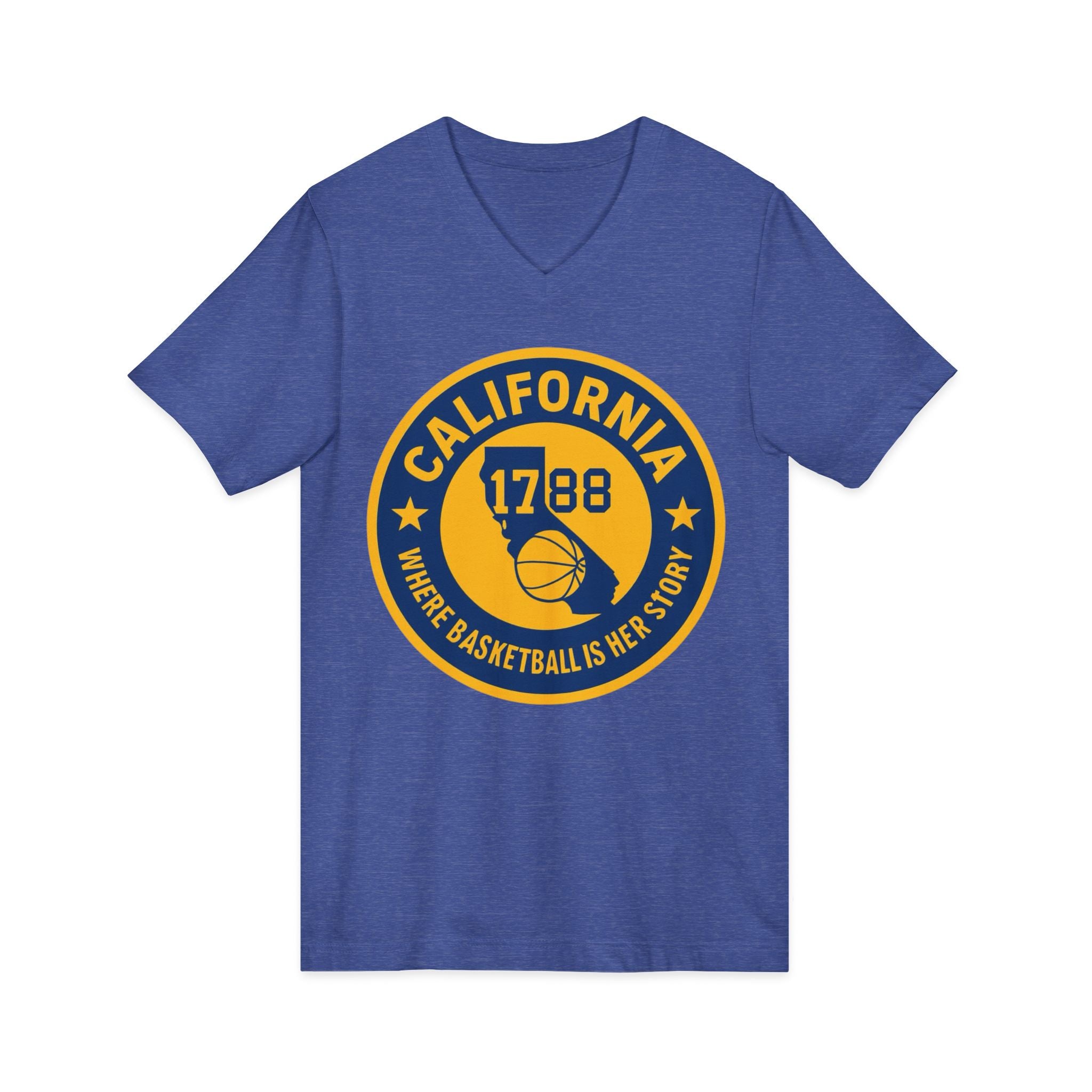 California Basketball V-Neck Tee - Celebrate Your Love for the Game!