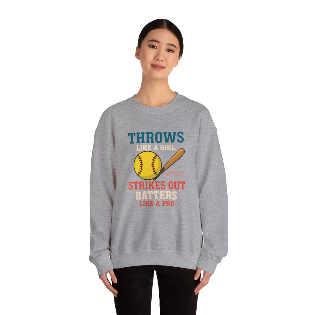Softball Inspired Crewneck Sweatshirt