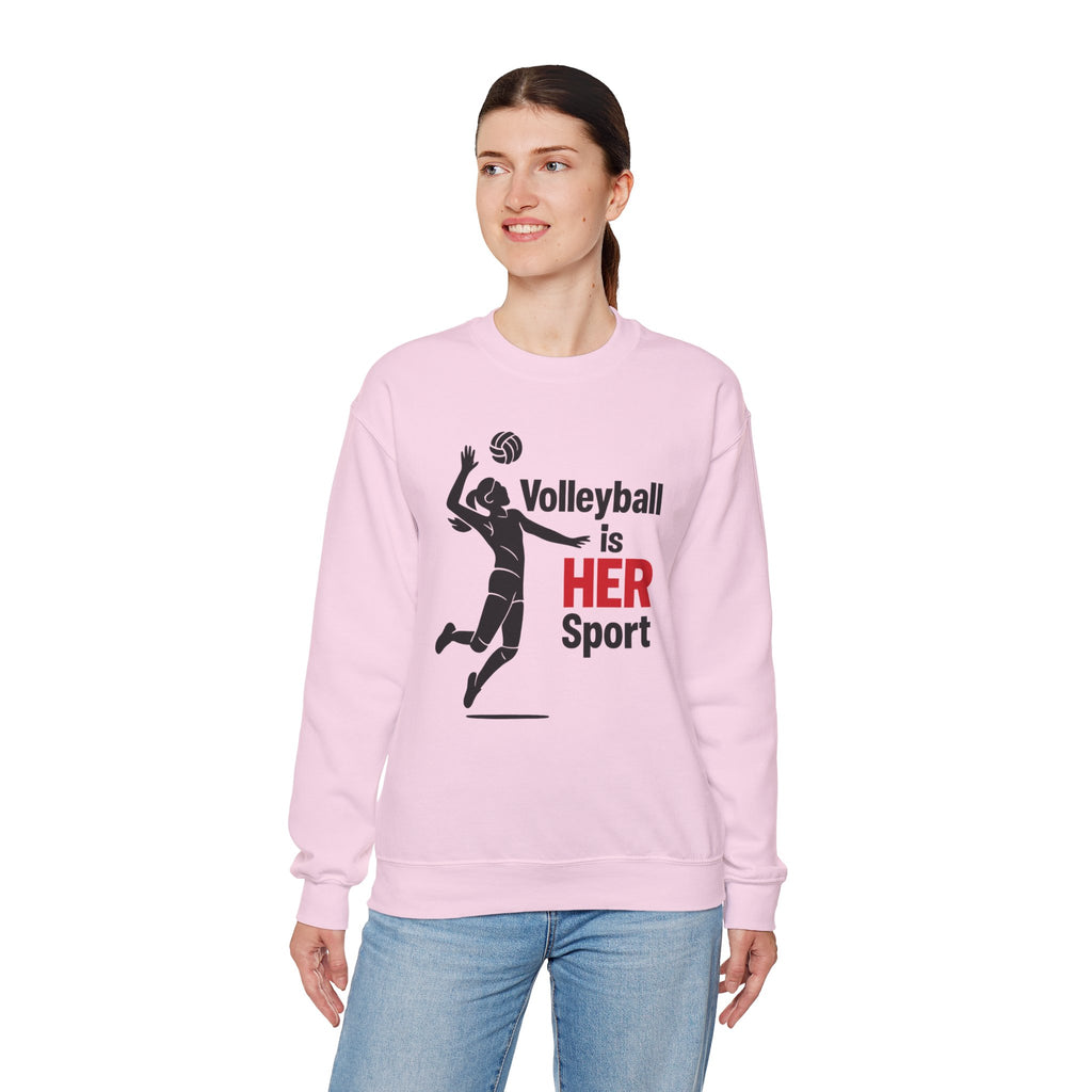 Volleyball Is Her Sport Sweatshirt, Unisex Crewneck