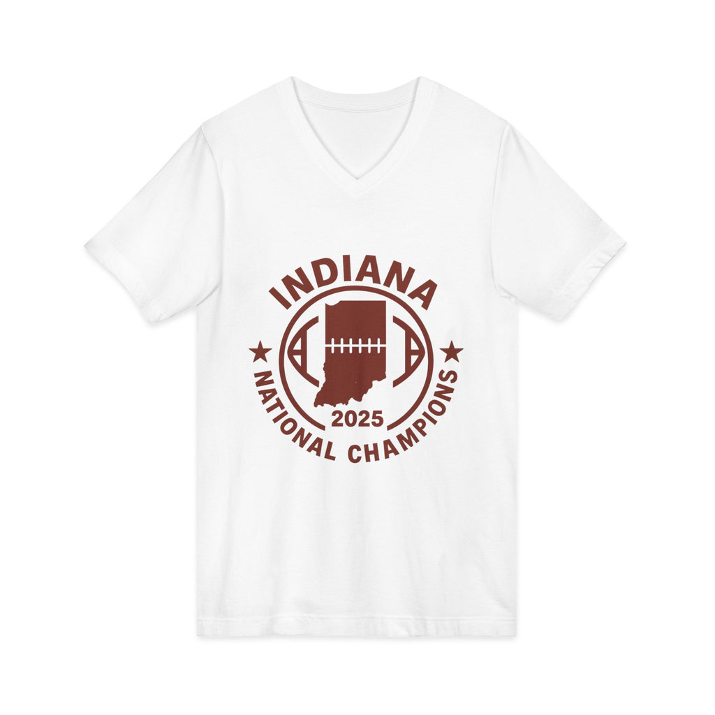 Indiana 2025 National Champions Football V-Neck Tee