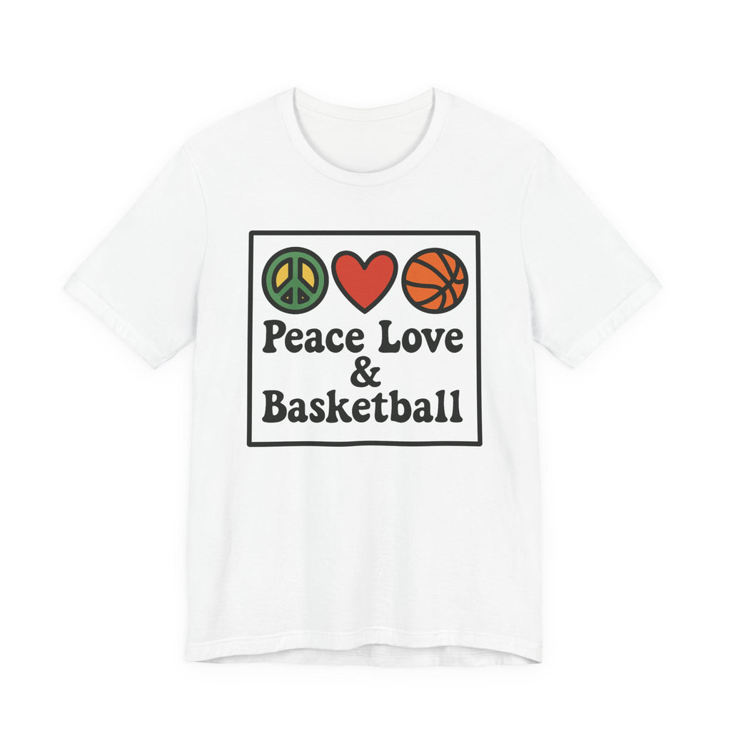Peace, Love & Basketball Tee for Sports Lovers
