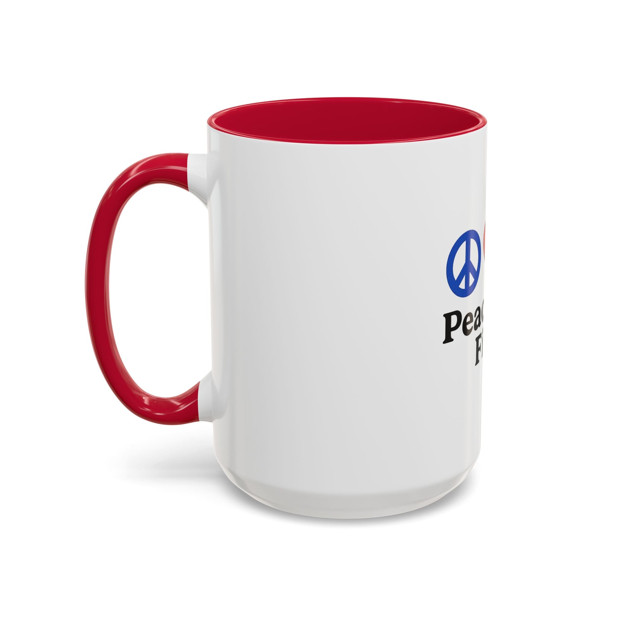 Peace, Love & Fishing Mug - Colorful Ceramic Coffee Cup for Anglers