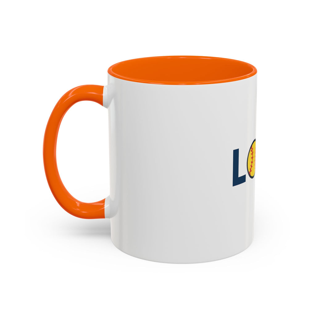 Love Baseball Accent Coffee Mug