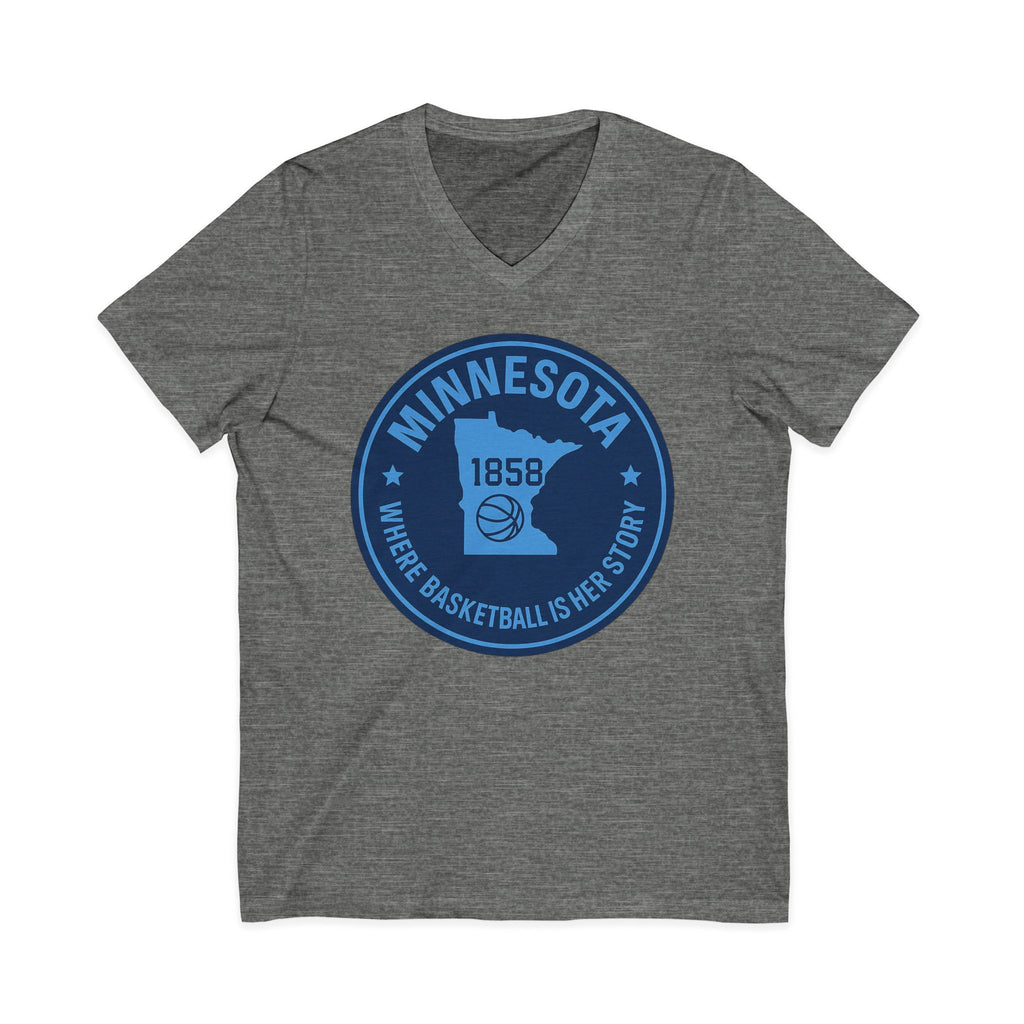 Minnesota Basketball V-Neck Tee - Unisex Short Sleeve Shirt