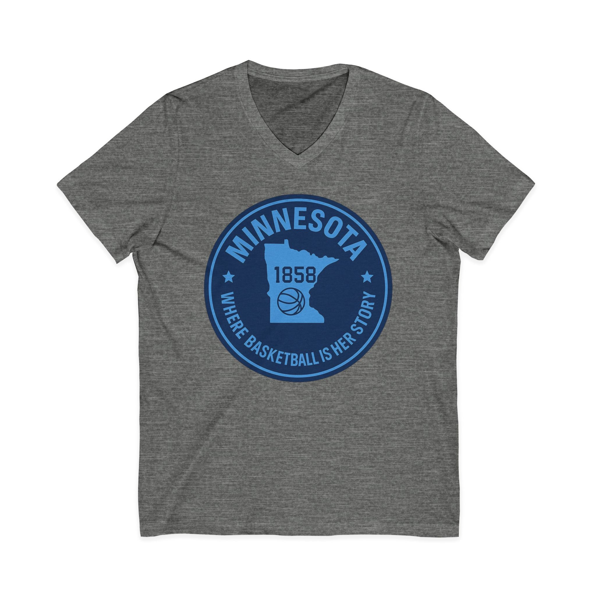 Minnesota Basketball V-Neck Tee - Unisex Short Sleeve Shirt