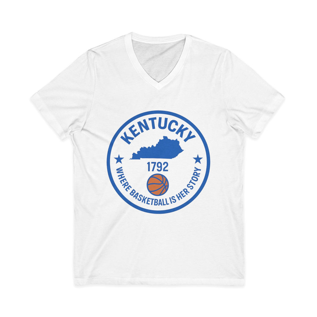 Kentucky Basketball Tee — 'Where Basketball Is Her Story' V-Neck
