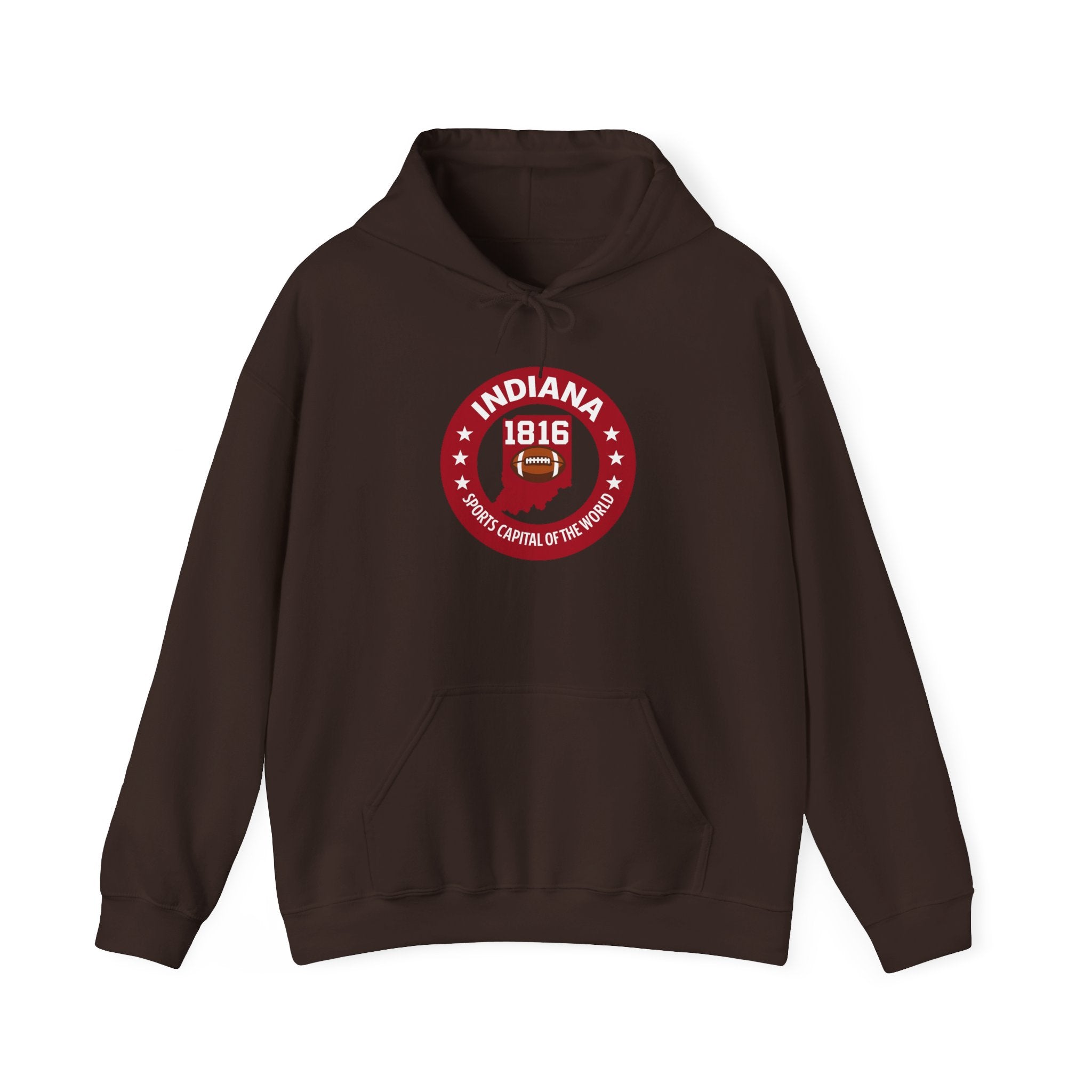 Indiana 1816 Hoodie — State Seal Retro College Sweatshirt