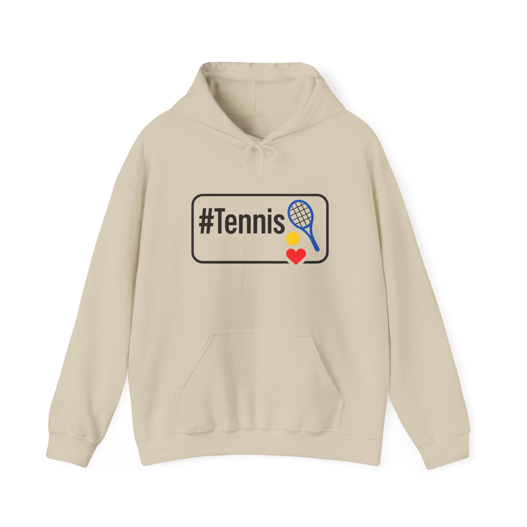 Tennis Lover's Hoodie with #Tennis Design