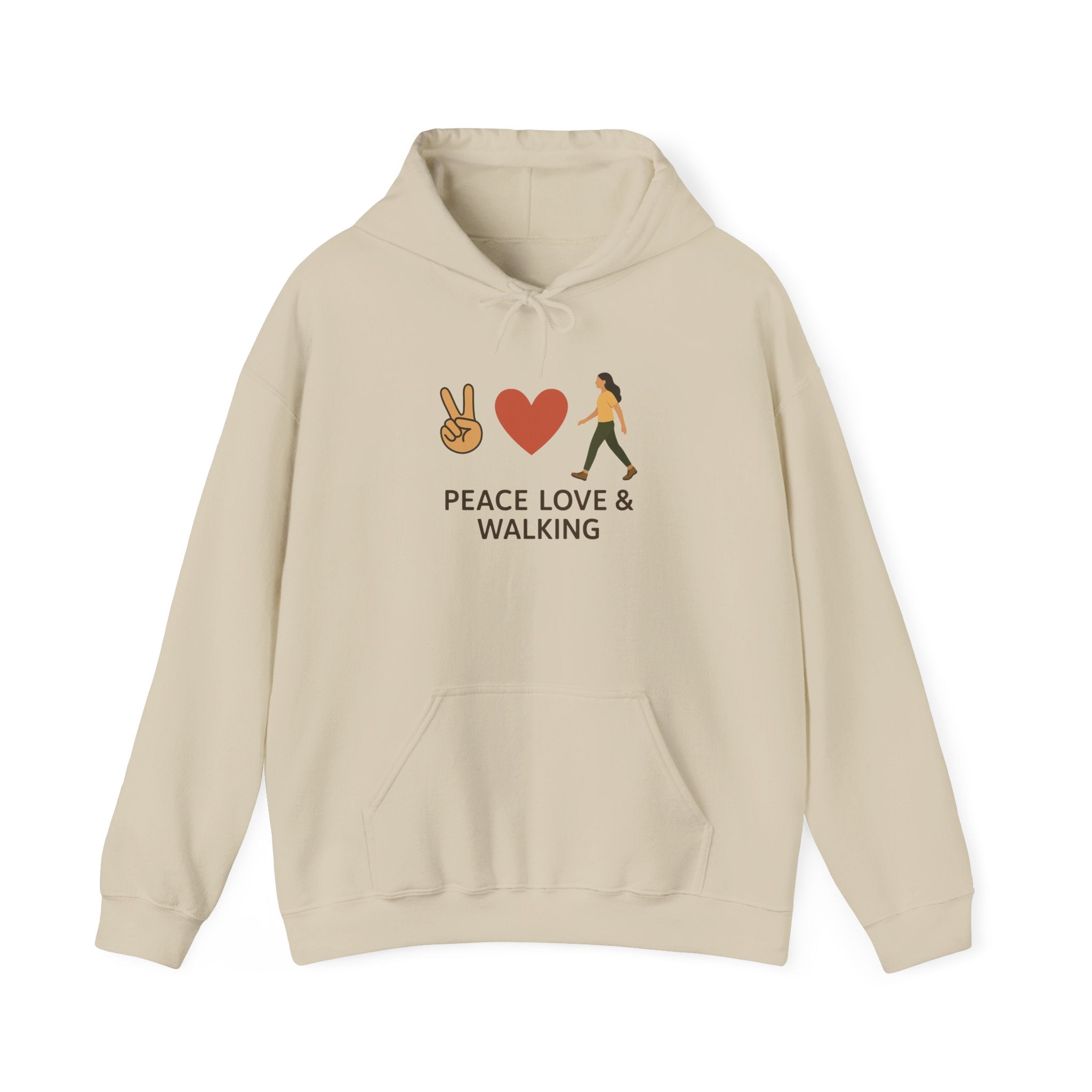 Peace Love & Walking Hoodie