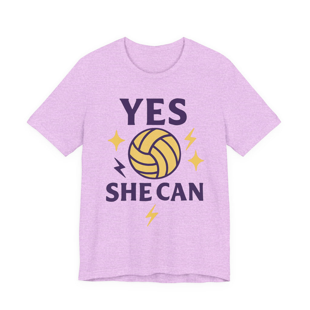Yes, She Can Volleyball Unisex Tee