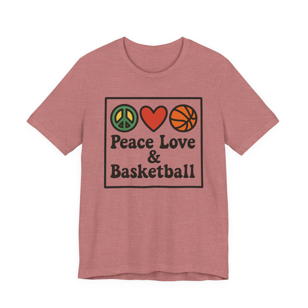 Peace, Love & Basketball Tee for Sports Lovers