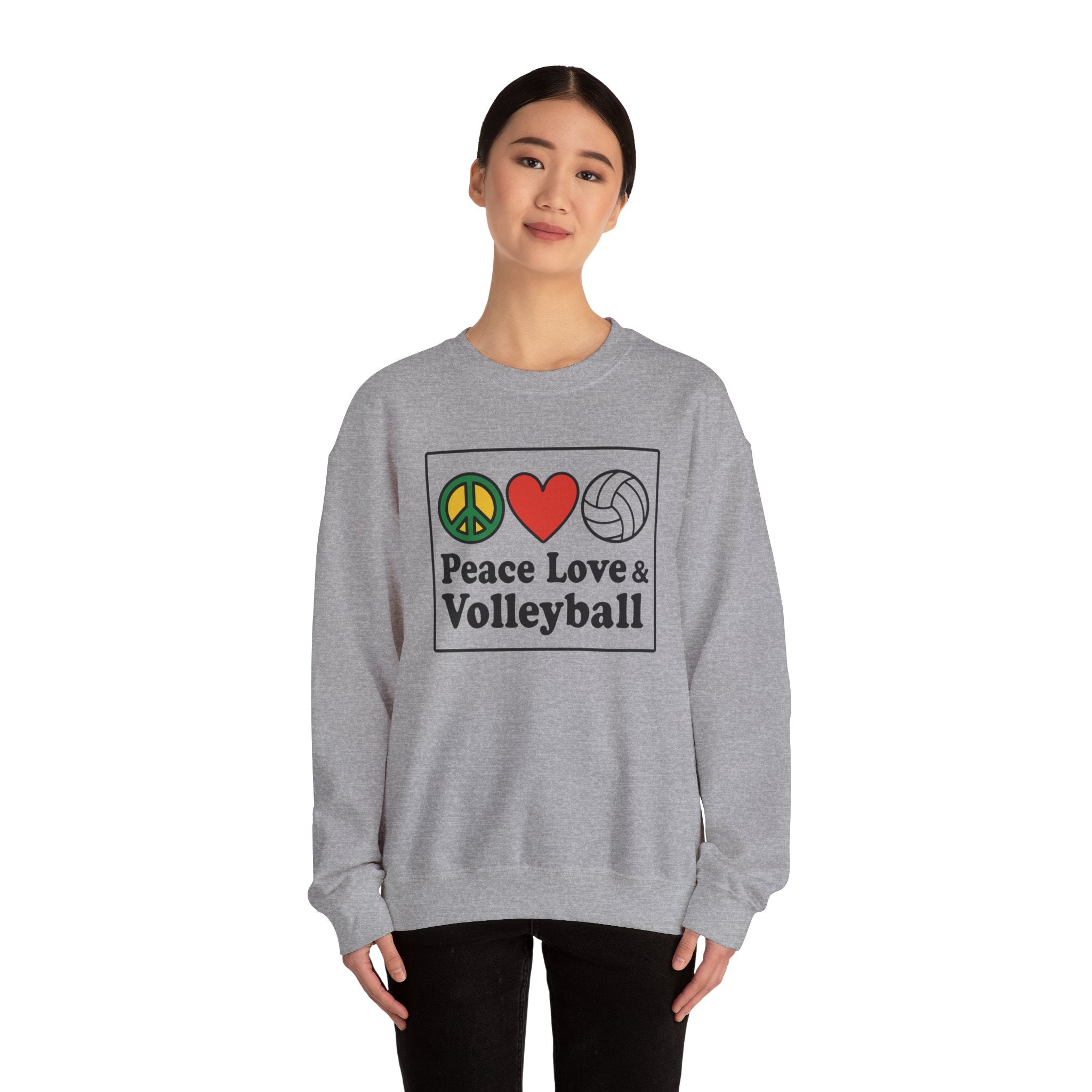 Peace Love Volleyball Crewneck Sweatshirt