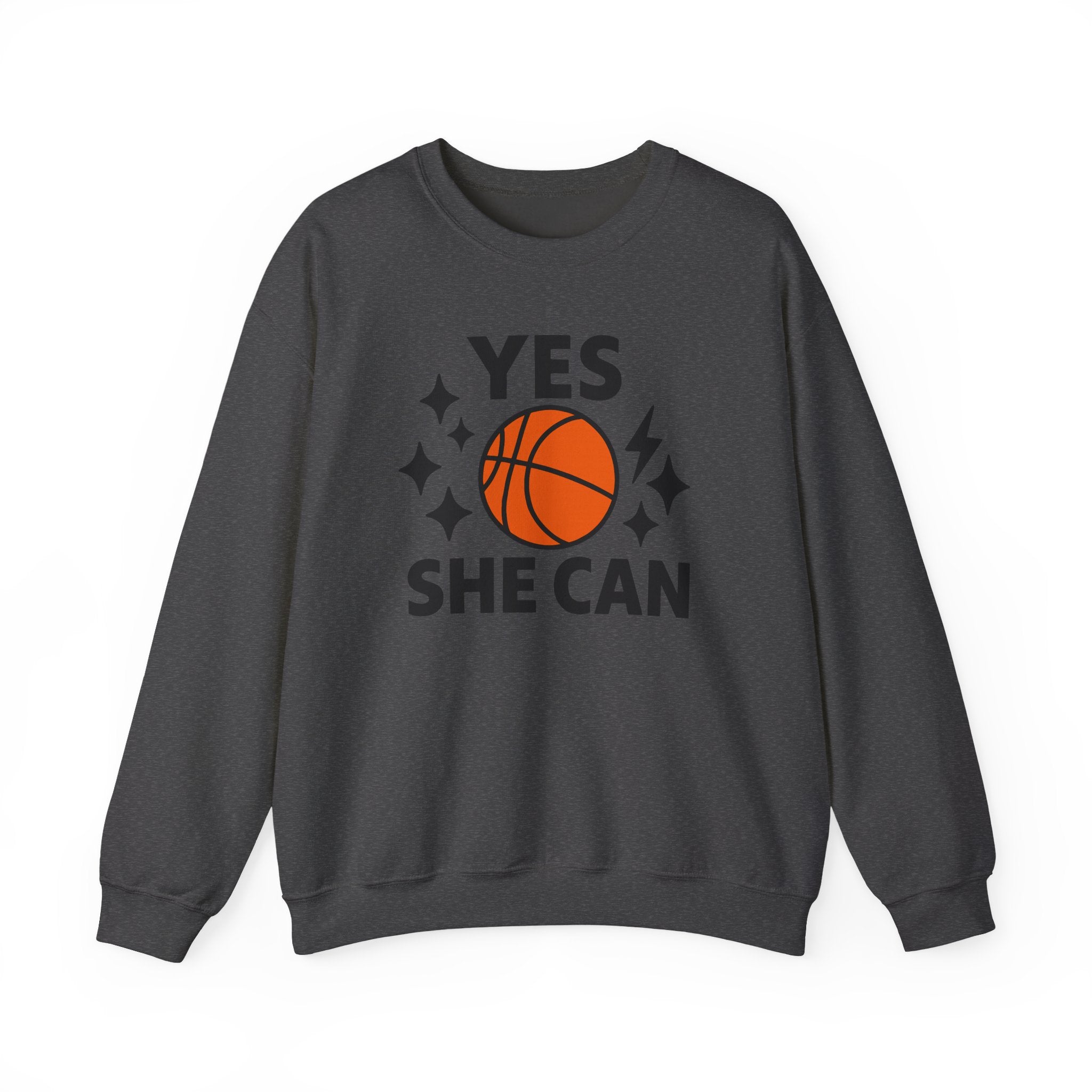Yes, She Can Basketball Sweatshirt, Unisex Crewneck
