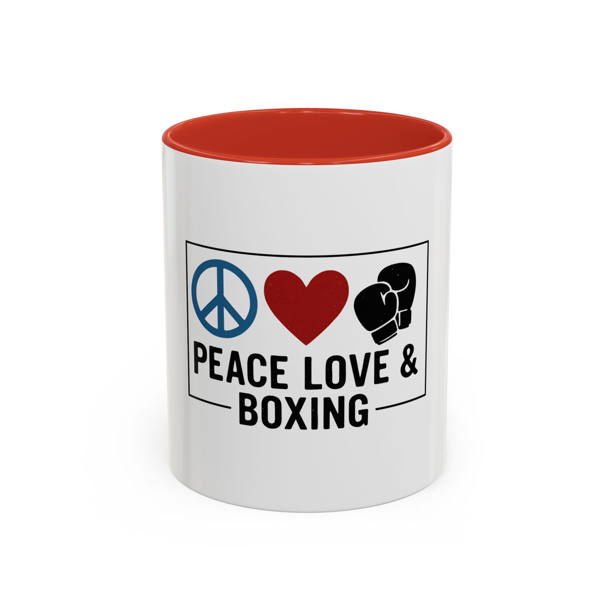 Peace Love & Boxing Mug | Accent Coffee Mug