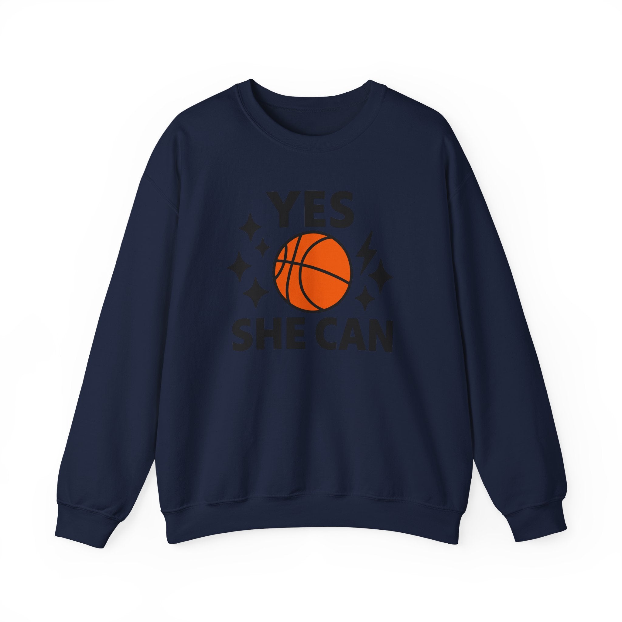 Yes, She Can Basketball Sweatshirt, Unisex Crewneck