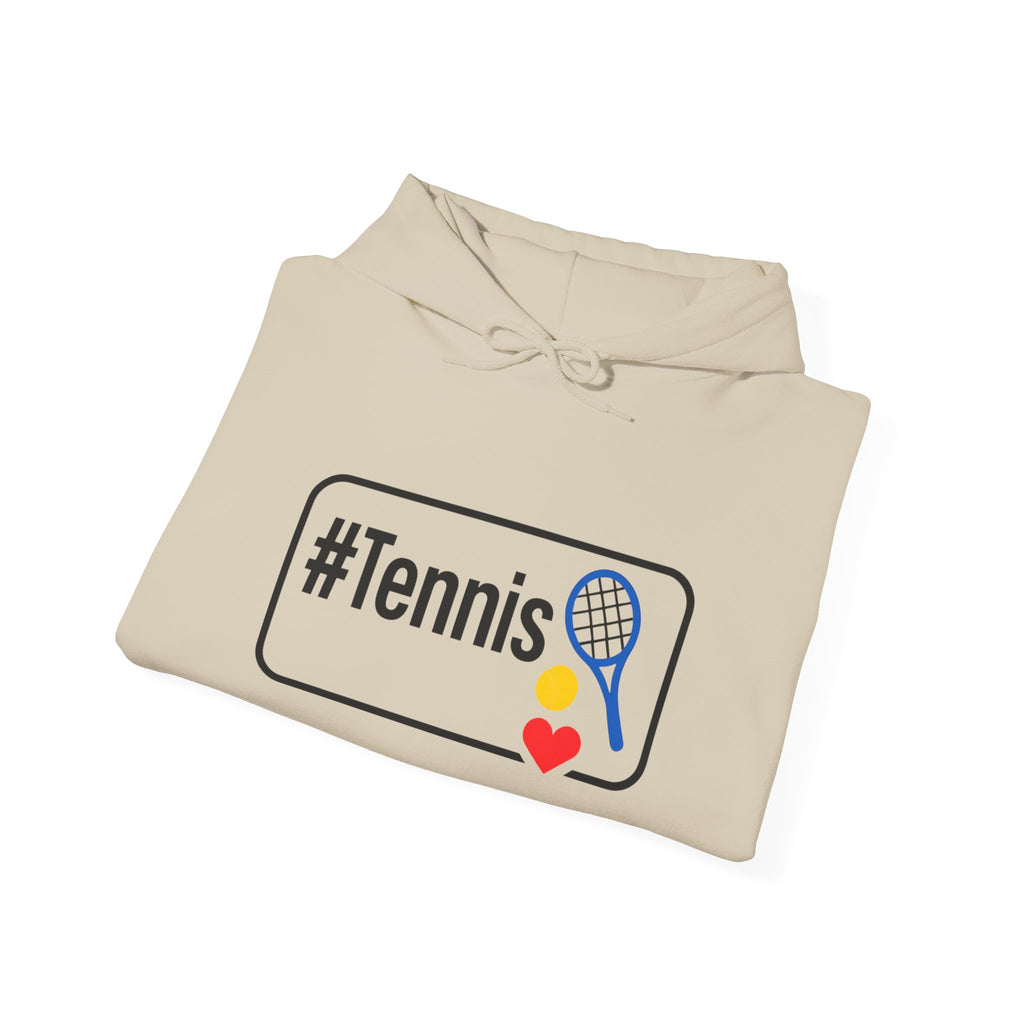Tennis Lover's Hoodie with #Tennis Design