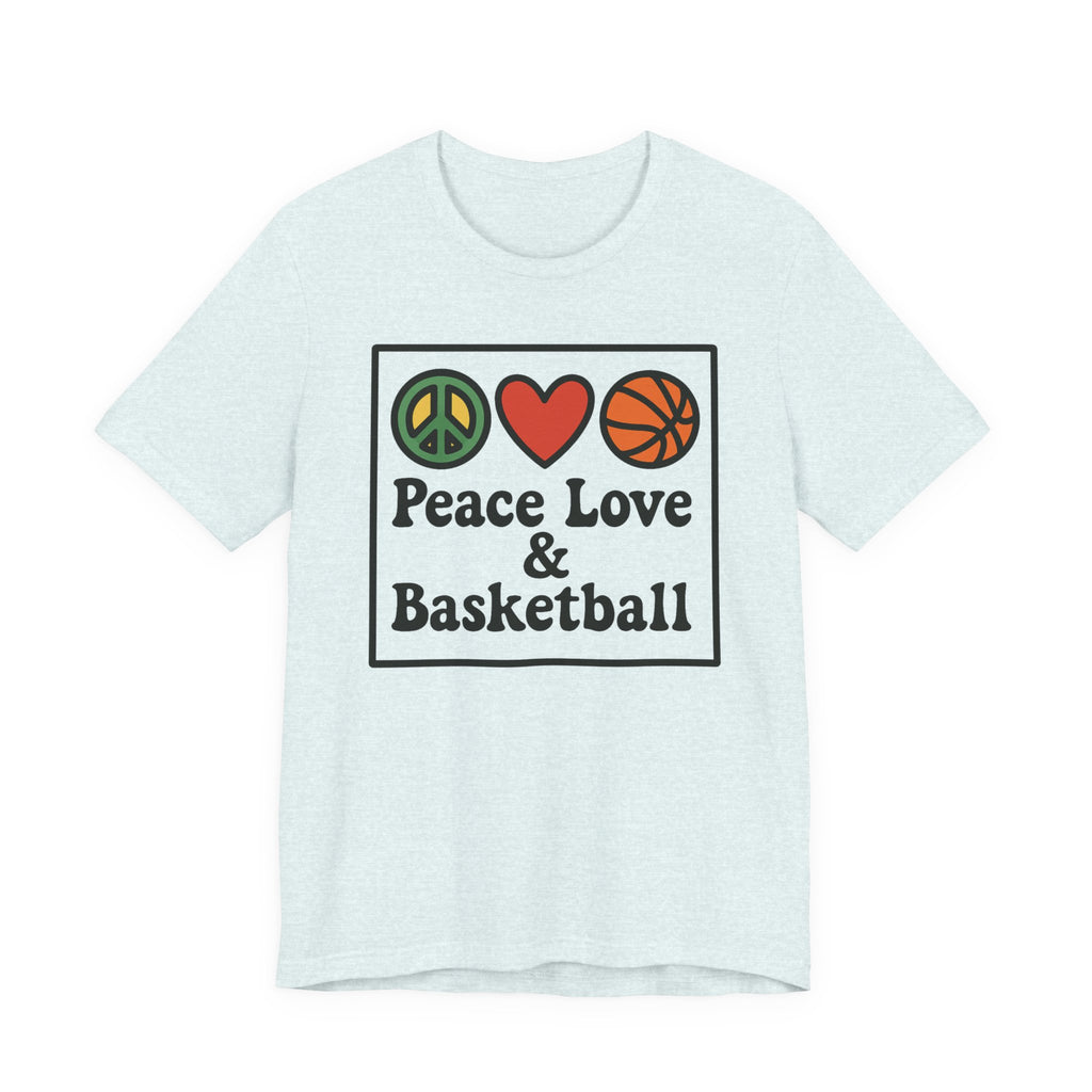 Peace, Love & Basketball Tee for Sports Lovers
