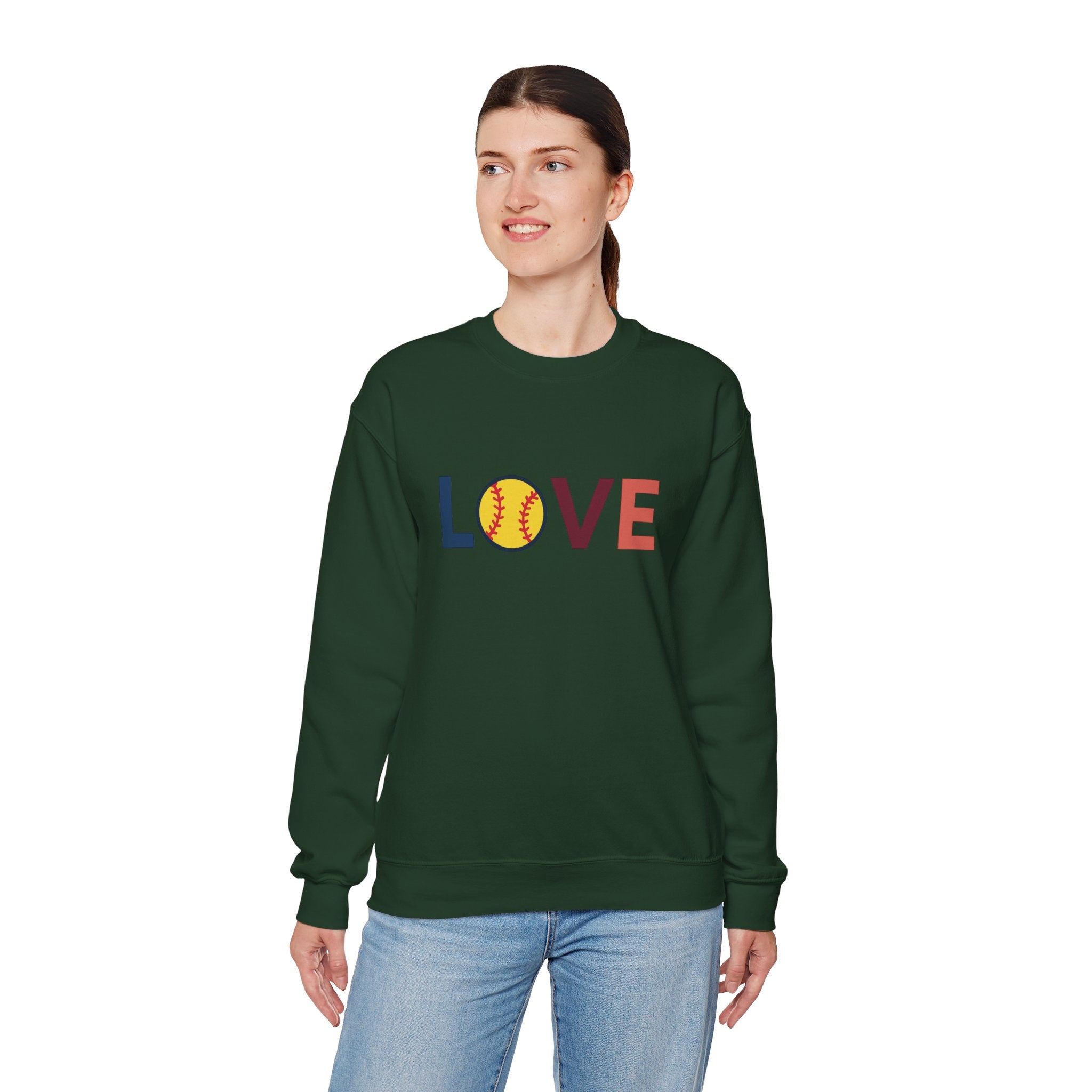 Love Baseball Crewneck Sweatshirt