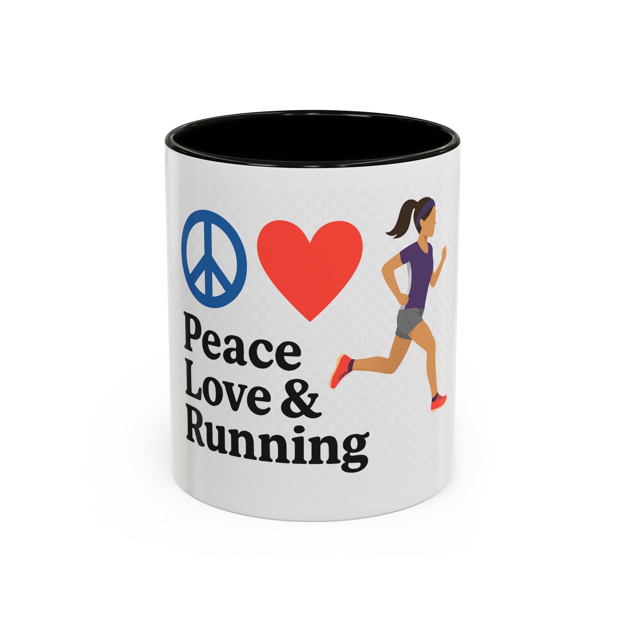 Peace Love & Running Motivational Mug