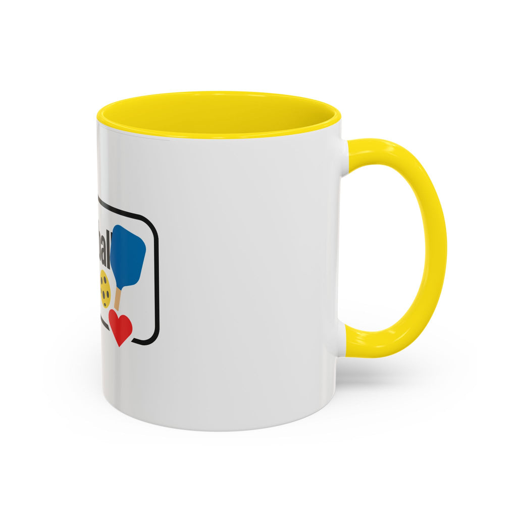 #Pickleball Accent Coffee Mug — Pickleball Paddle & Ball Design (11/15 oz)