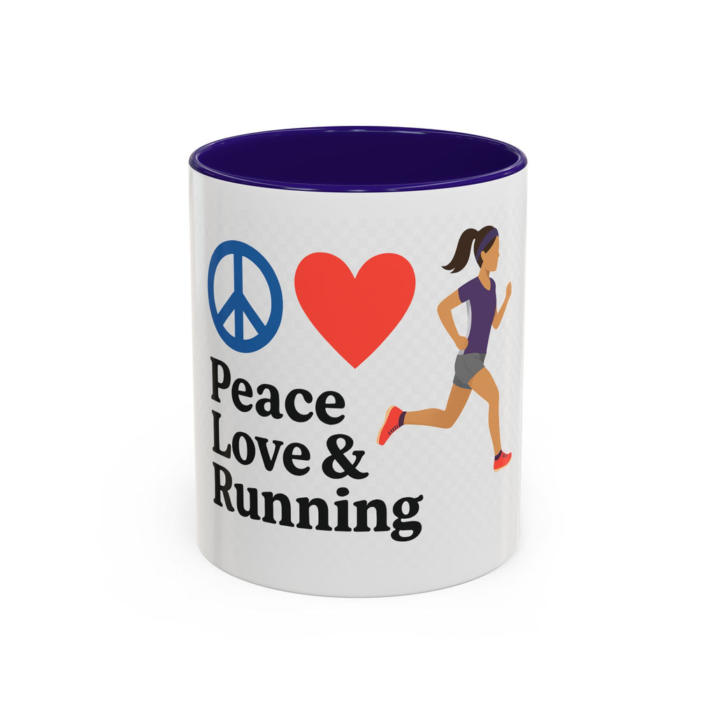 Peace Love & Running Motivational Mug
