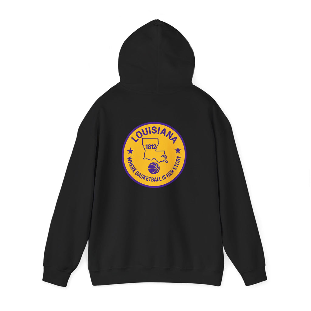 Louisiana Basketball State Emblem Hoodie — Retro Pelican State Logo
