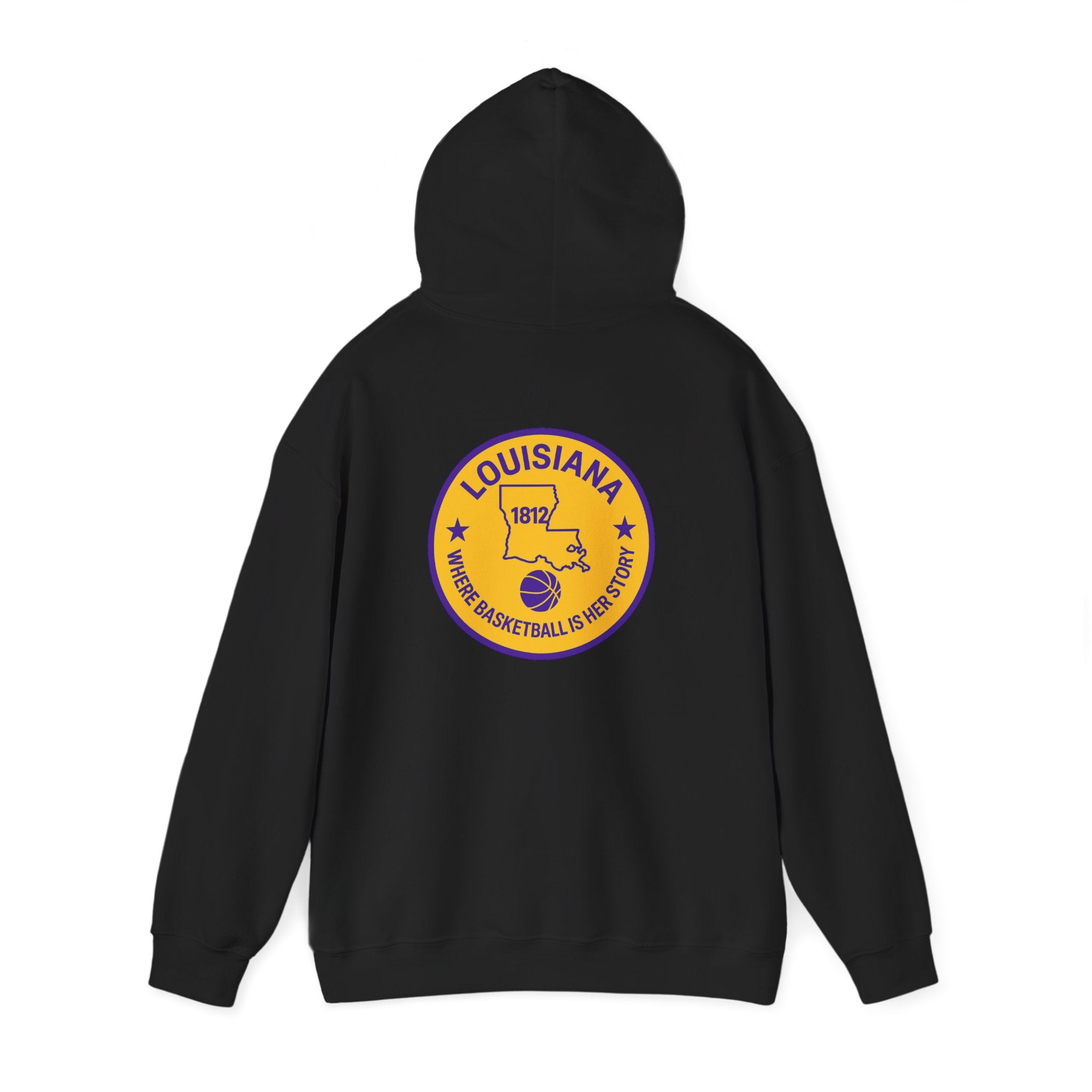 Louisiana Basketball State Emblem Hoodie — Retro Pelican State Logo