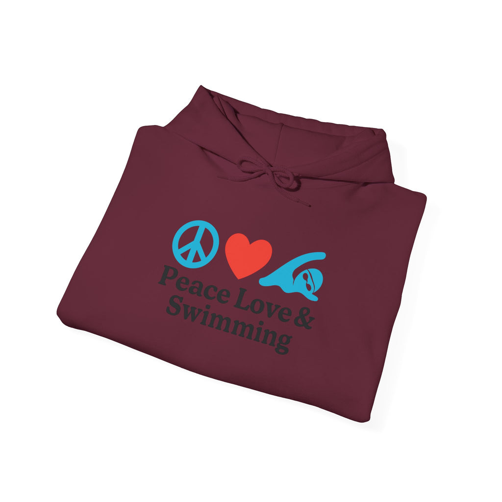 Peace Love & Swimming Hoodie