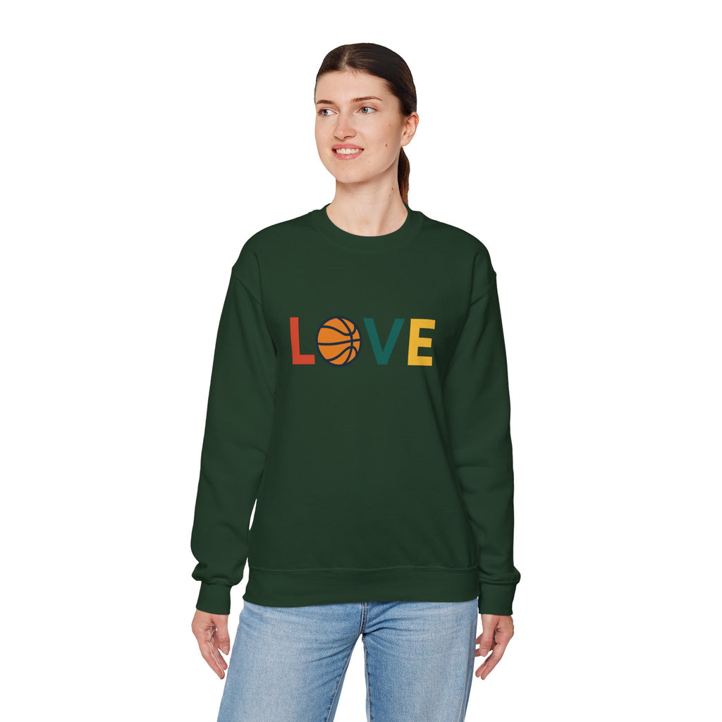 Love Basketball Sweatshirt, Unisex Crewneck
