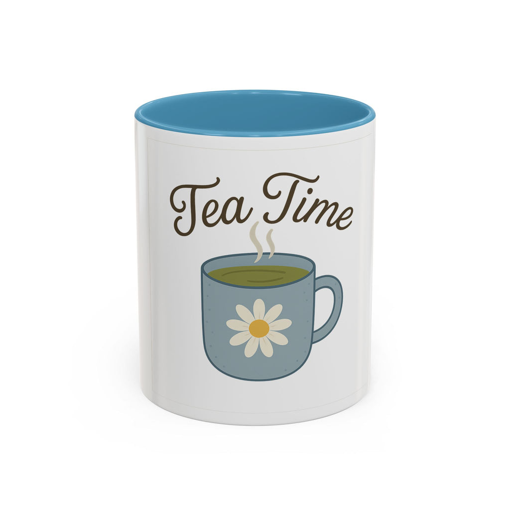 Tea Time Accent Mug – Floral Daisy Tea Cup (11oz & 15oz)