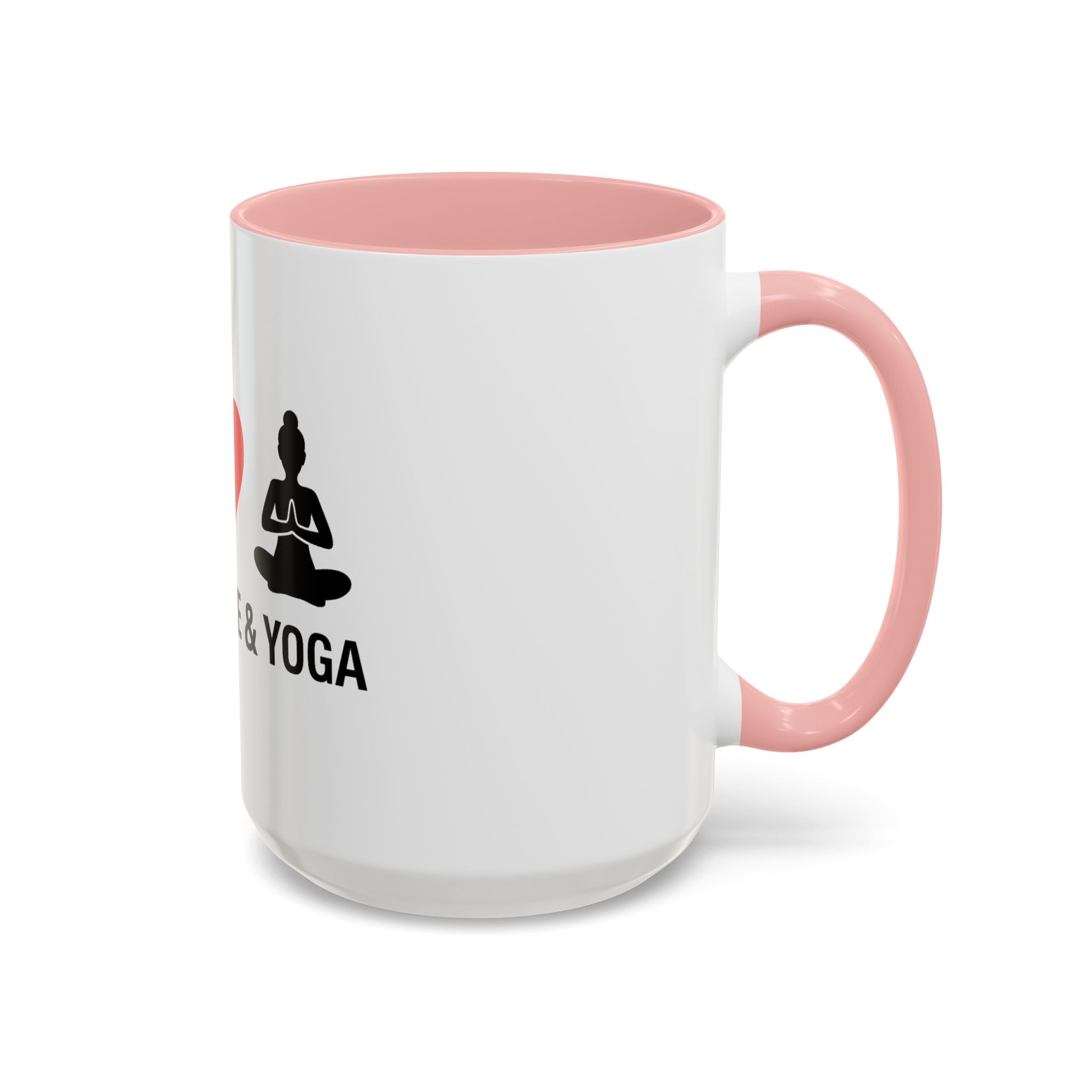 Peace Love & Yoga Accent Coffee Mug