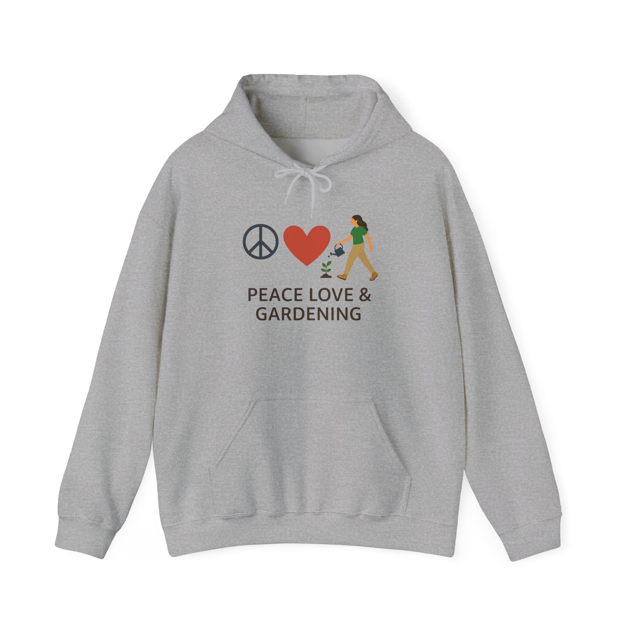 Gardening Hoodie – “Peace, Love & Gardening”