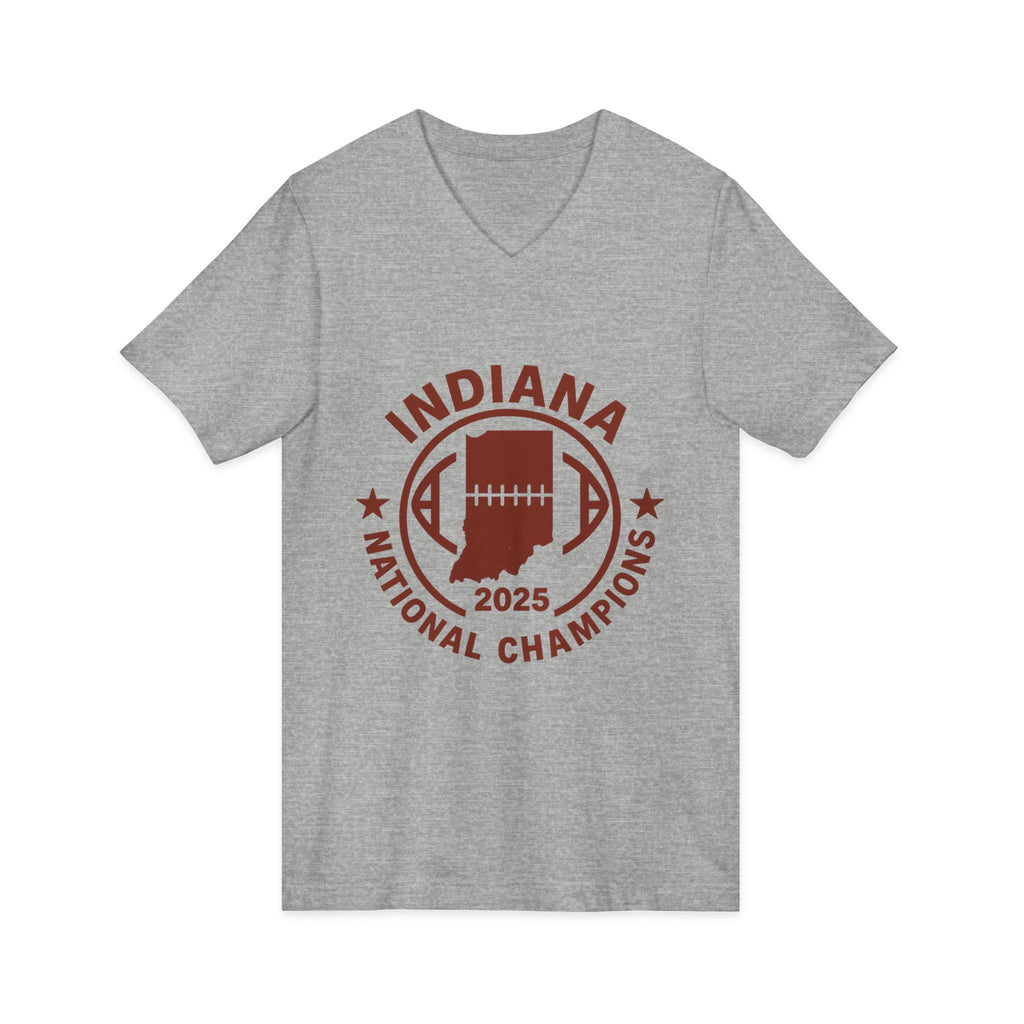 Indiana 2025 National Champions Football V-Neck Tee