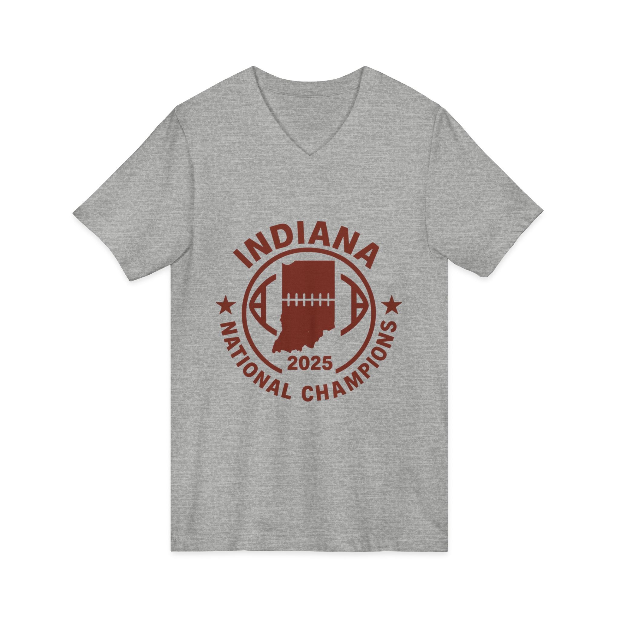 Indiana 2025 National Champions Football V-Neck Tee