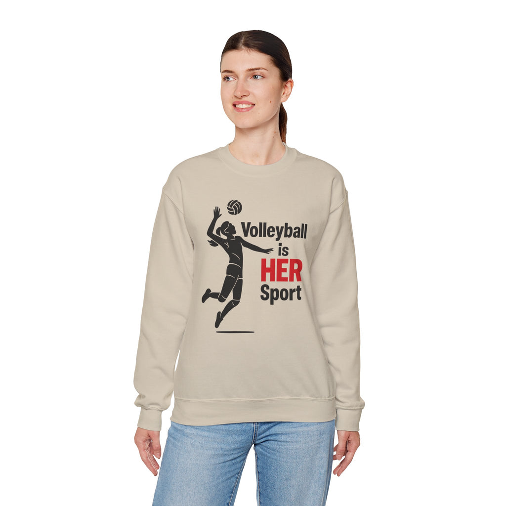 Volleyball Is Her Sport Sweatshirt, Unisex Crewneck
