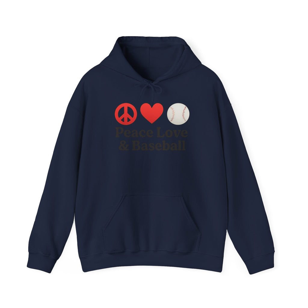 Peace Love & Baseball Hoodie