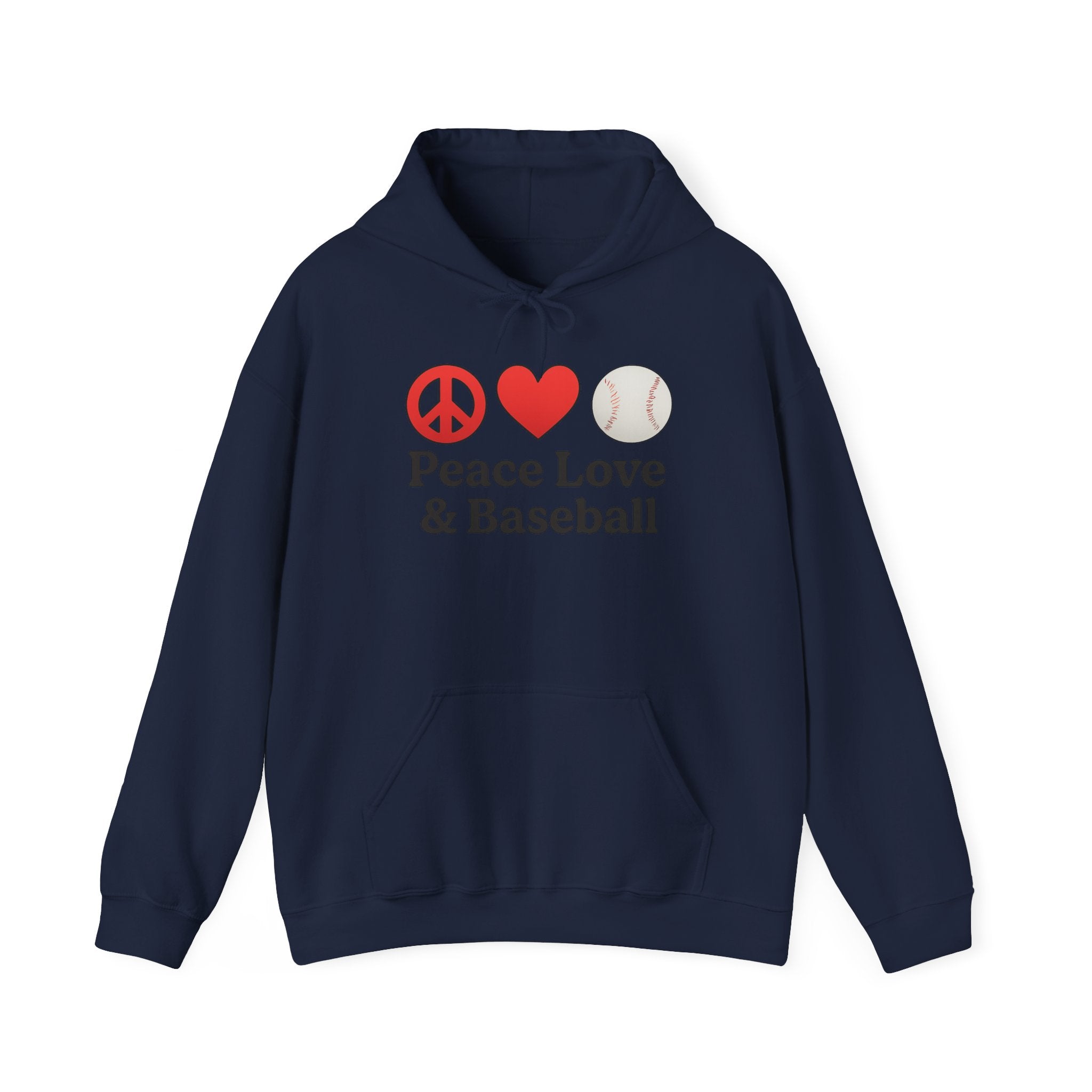 Peace Love & Baseball Hoodie