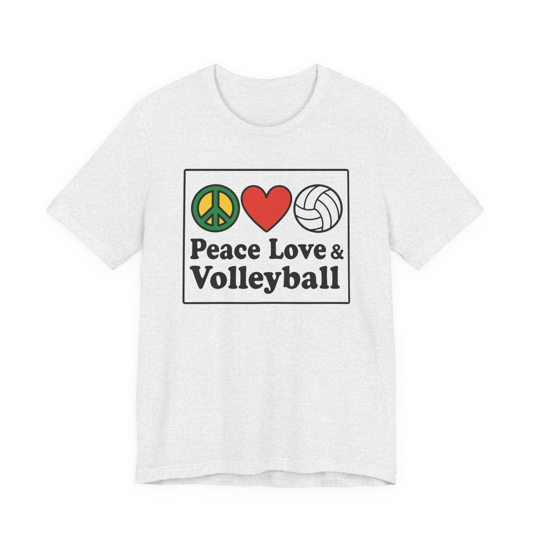 Peace Love & Volleyball Tee - Unisex Jersey Short Sleeve
