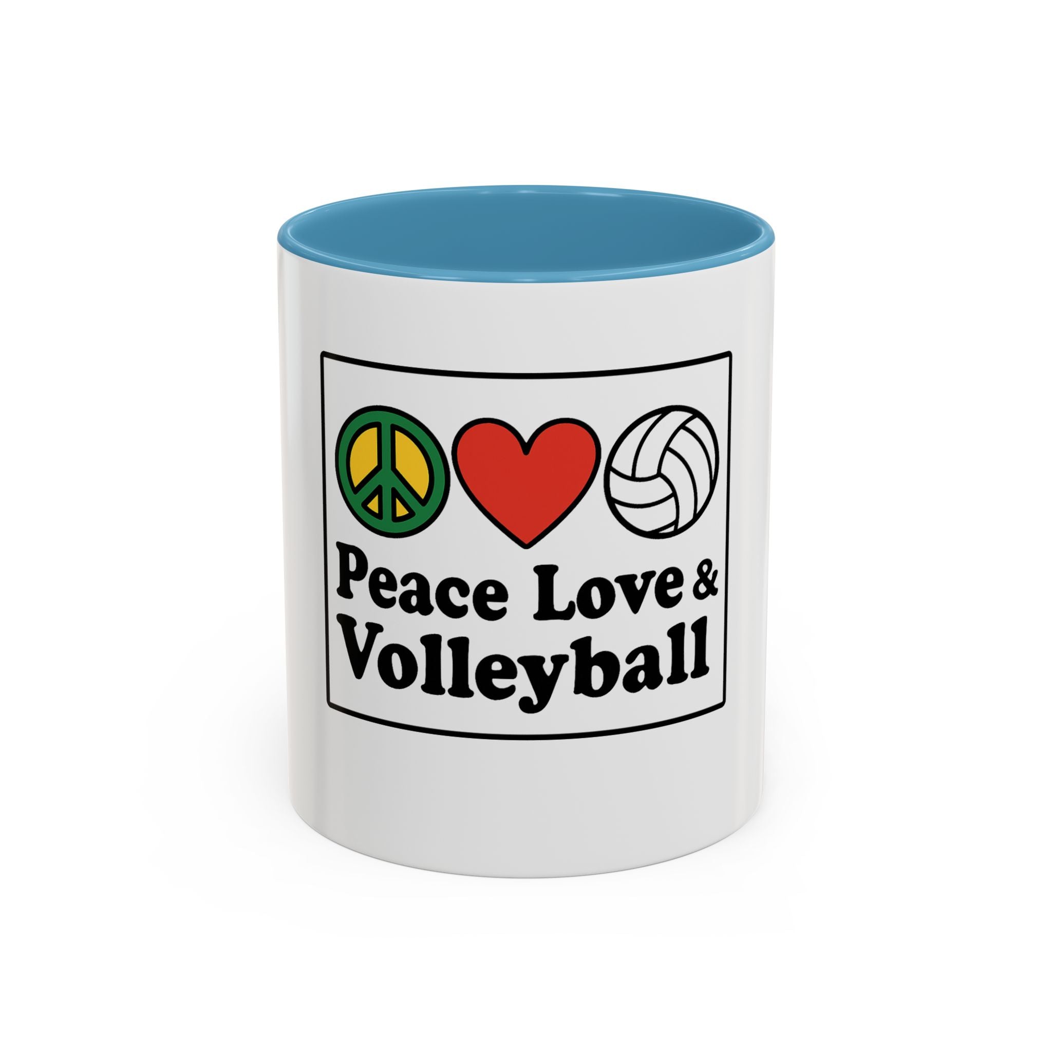 Peace Love & Volleyball Coffee Mug