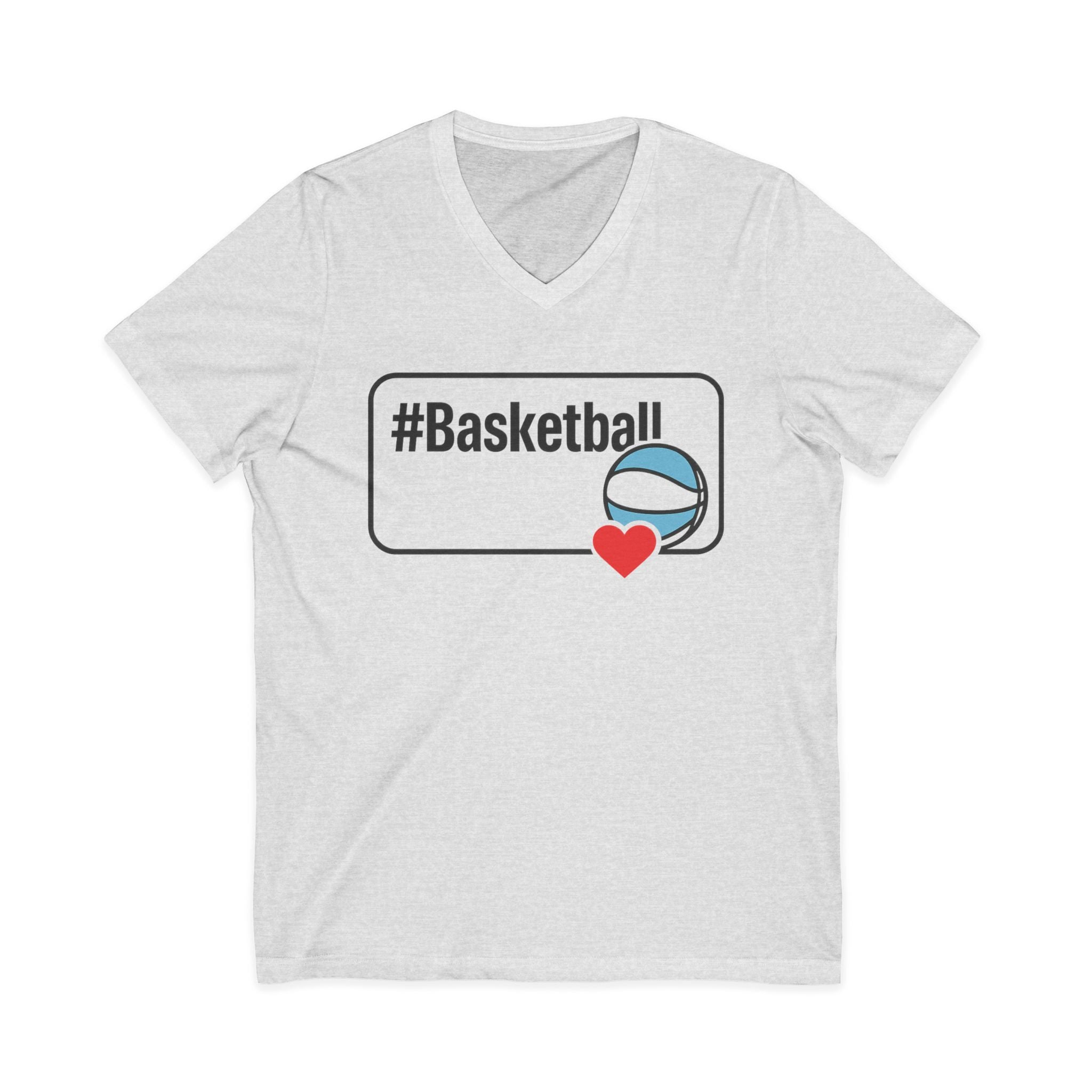 Basketball Love V-Neck Tee for Sport Enthusiasts
