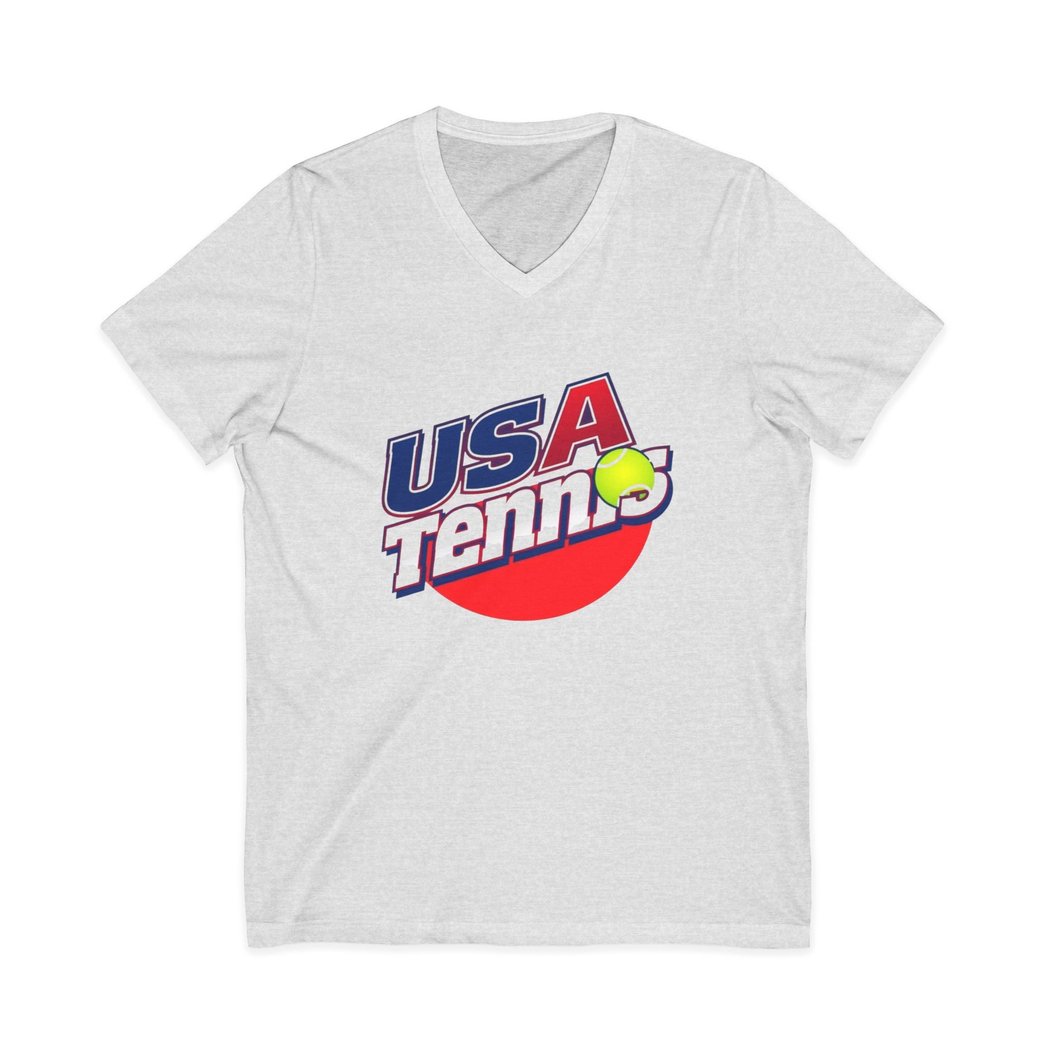 USA Tennis V-Neck Tee for Sports Enthusiasts